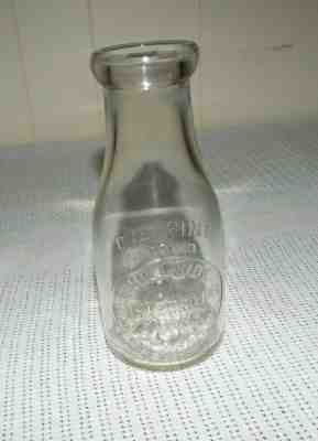 VERY RARE HILLSIDE PASTEURIZING PLANT LAKEWOOD, PA. ONE PINT MILK BOTTLE READ!!