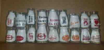 West Virginia WV W VA Dairy Creamer Milk Bottle Collection (18 Different)