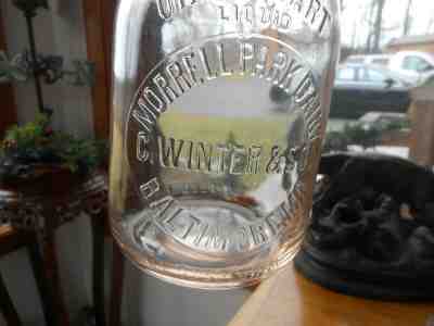 Baltimore Md. Milk Bottle Morrell Park Dairy C. Winter & Son Embossed Quart