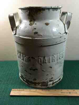  VERY RARE 1910 PRIMITIVE WAWA DAIRIES ANTIQUE METAL MILK JUG COLLECTABLE