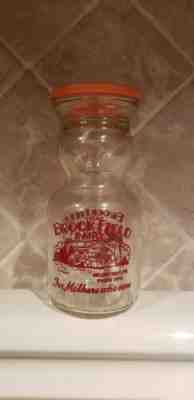 TRPHP Cream Top Baby Face Brookfield Farm Dairy Hellertown Pa Milk Bottle 