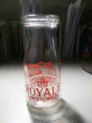 ROYALE DAIRY LEWISTOWN, PA. half Pint Milk Bottle