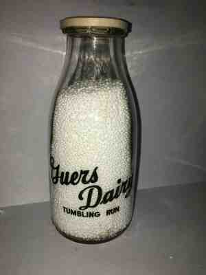 guers tumbling run pottsville tamaqua pa milk bottle