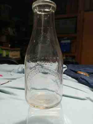 TREQ Meadowbrook Dairy Frank A Bush Flemington NJ Milk Bottle