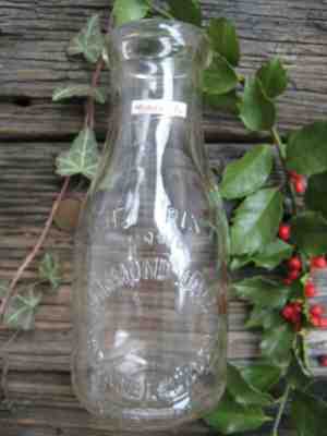McConnelsville Ohio TRP milk bottle Hammond Dairy Morgan County, OH. embossed pt