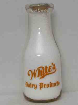 TRPP Milk Bottle A R White White's Dairy Product Burlington VT CHITTENDEN COUNTY