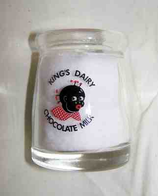 Single Serve Glass Individual Bottle-King's Dairy Chocolate Milk-Black Americana