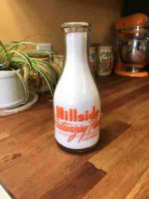A Vintage Pyroglaze Milk Bottle Hillside Lakewood, Pa. 