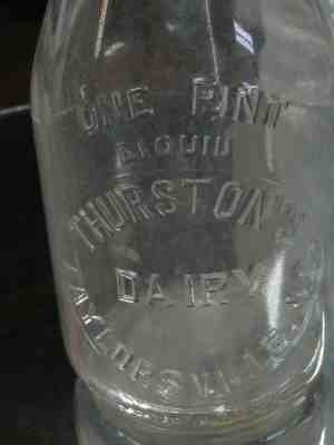 Thurston's Dairy One Pint Taylorsville, N.C. Vintage Milk Bottle 