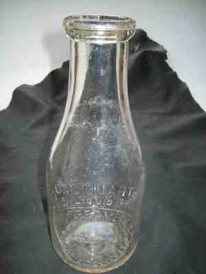 RARE 1900s  NORRIS CREAMERY NORRIS TENN TN Quart Dairy Milk Bottle PHONE 398-EUC