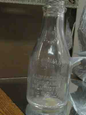 A.O. McEachern Echo Farm One Quart Vintage Milk Bottle Wilmington , N.C.