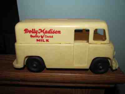 toy dairy plastic milk truck bank Dolly Madison Quality Chekd Milk ...
