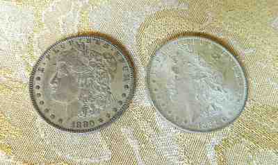 1880-O & 1884-O Liberty Morgan Silver Dollars Strong Strikes