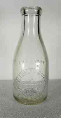  RARE 1920's CLEMMONS DAIRY, Wilmington, NC,N.C.,North Carolina---One Quart