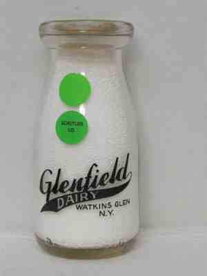 TRPHP Milk Bottle Glenfield Dairy Watkins Glen NY Schuyler County Phone 228 RARE