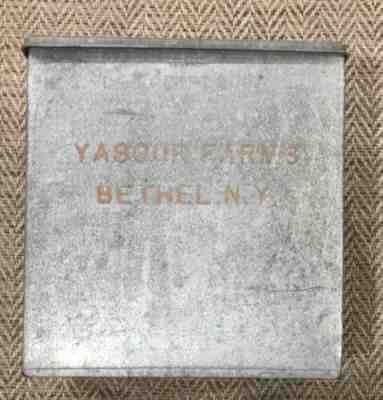 YASGUR FARMS BETHEL NY GALVANIZED PORCH INSULATOR RARE. WOODSTOCK MUSIC FESTIVAL