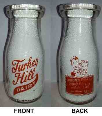 Turkey Hill Dairy 1/2 Pint Bottle  W / Back