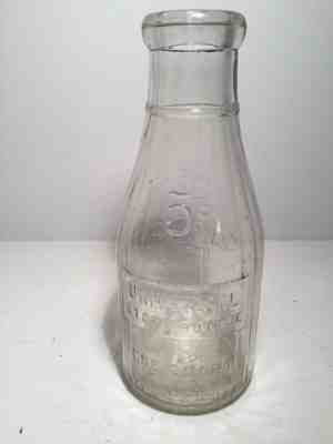 Glass 1948 Universal Store Bottle 1 Quart 5 Cent, Embossed, Milk