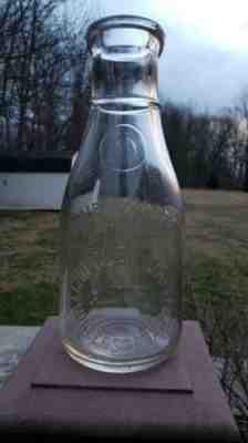 Rare Quart Echo Glen Farm Dairy Millerstown Pa Perry County Milk Bottle