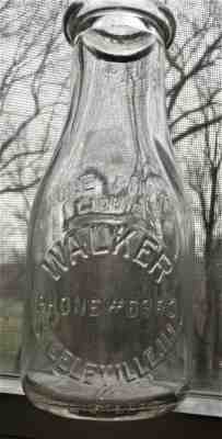 STEELEVILLE ILLINOIS, Scarce Randolph County Milk, WALKER, PHONE 69R3