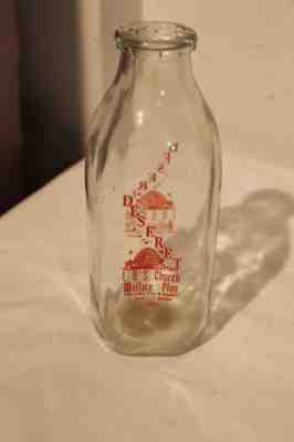 Desert  L.D.S. Welfare Plan  Milk Bottle Quart