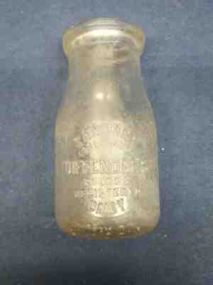 Diffendal's Dairy half-pint Cream Bottle McKeesport Pa Single digit Phone Number