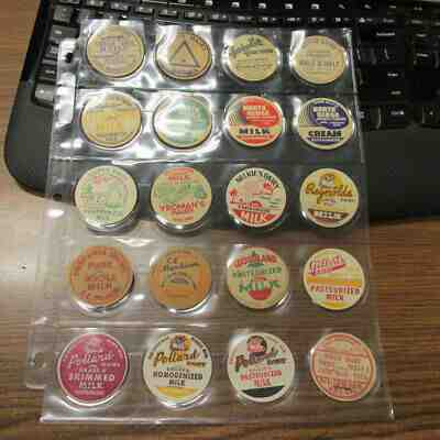 Lot of 24 different 56mm MICHIGAN Milk Bottle Caps dairy cap MICH MI