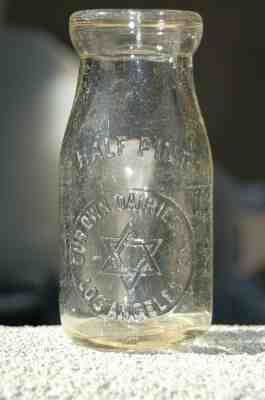 Vintage Half Pint Milk Bottle - Los Angeles, Ca - OUR OWN DAIRIES 