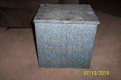 Vintage GALVANIZED Guers Dairy Tumbling Run Sch. County, PA. Porch MILK BOX