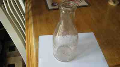 Vintage Fitchett Bros Poughkeepsie NY Quart Glass Milk Bottle Lakeview Dairy