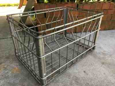 Vintage Metal Milk Crate Borden’s Dairy Borden Bordens Wire Carrier