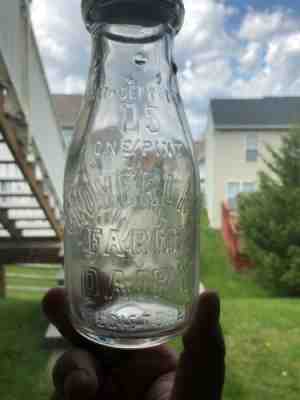 Pint CLOVERLAND FARMS DAIRY PERMIT 115 Baltimore MD Maryland Milk Bottle