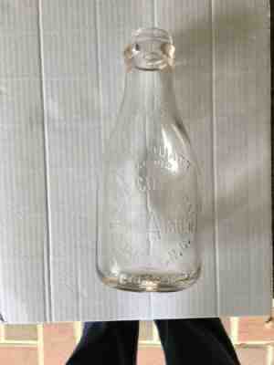 Vintage Marion, NC Lake City Farm Qt. Milk Bottle