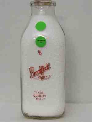 SSPQ Milk Bottle Brookfield Dairy Farm Paul Geiss Syracuse NY ONONDAGA COUNTY 49