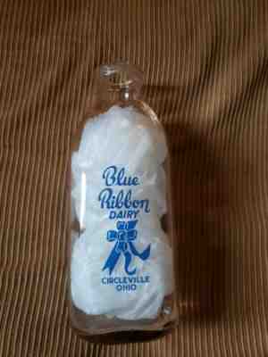 Blue Ribbon Dairy Circleville Ohio Quart Milk Bottle 
