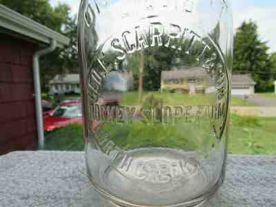 TREQ Milk Bottle G Scarritt & Son Rockey Slope Farm North Creek NY WARREN COUNTY