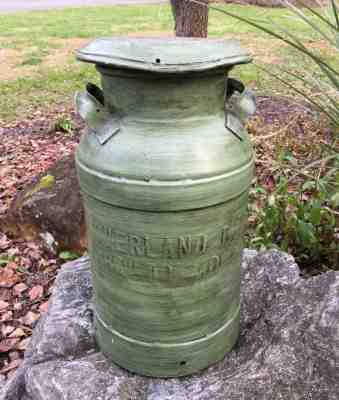 Vintage Cloverland Dairy Farms Milk Can Baltimore Maryland MD 