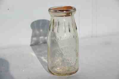 Antique 1910 Half Pint Milk Bottle GLASER MODEL DAIRY Elburz, Nevada. near Elko