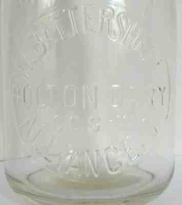 W. Battershell Bolton Dairy - Alliance Ohio - Embossed Quart.