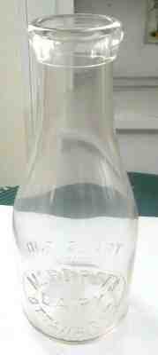 Rare Morgret's Dairy Quart Milk Bottle Ottawa Ohio 