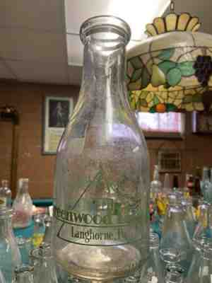 Greenwood Dairy ACL Milk Dairy Bottle Langhorne Pa Penna Pennsylvania