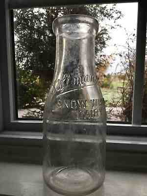 Vintage Pint STILLMAN’S SNOW WHITE DAIRY Bottle