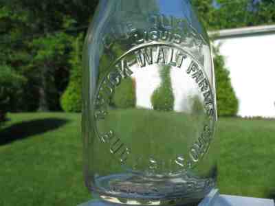 RARE TR EMB QT SLUGPLATE CHUCK - WALT FARMS DAIRY BUCYRUS OHIO JERSEY FARM