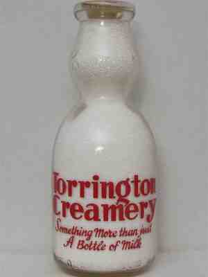 TRPQCT Milk Bottle Torrington Creamery Dairy Torrington CT CREAM TOP Gossiping