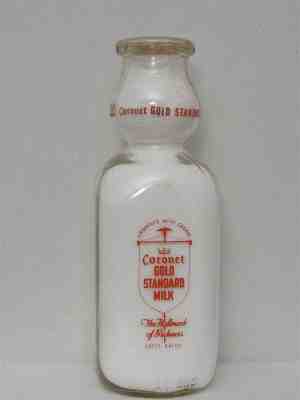 TSPQCT Milk Bottle Coronet Gold Standard Kress Dairy Baltimore MD Crowned Cream