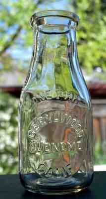 1920's Historical Bard Estate BERYLWOOD Milk Bottle PORT HUENEME, CA CAL CALIF