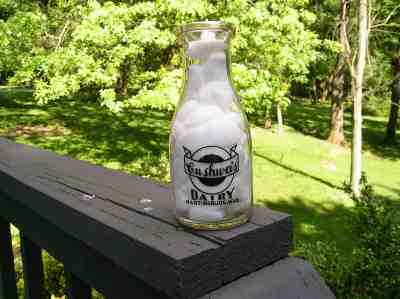 1950's 1 Pint Cushwa Dairy Milk bottle Martinsburg wv Excellent Condition