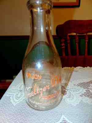 Early Smeltzer Dairy Elberta Michigan Milk Bottle