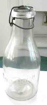 Scarce Early Ottawa Dairy Tintop Quart Milk Bottle Ottawa Ohio