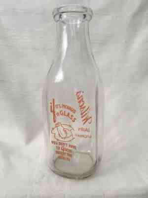 Vintage Quart Milk Bottle Wilson’s Dairy Gilford New Hampshire